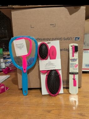 Mirror And Brush Combo With Gentle Edges Double Sided Comb